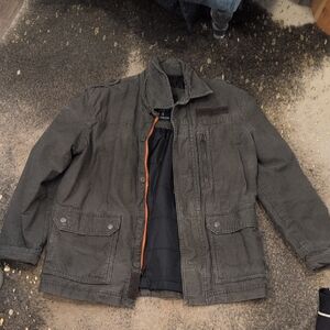 American Eagle Outfitters Dark Gray Military Jacket
